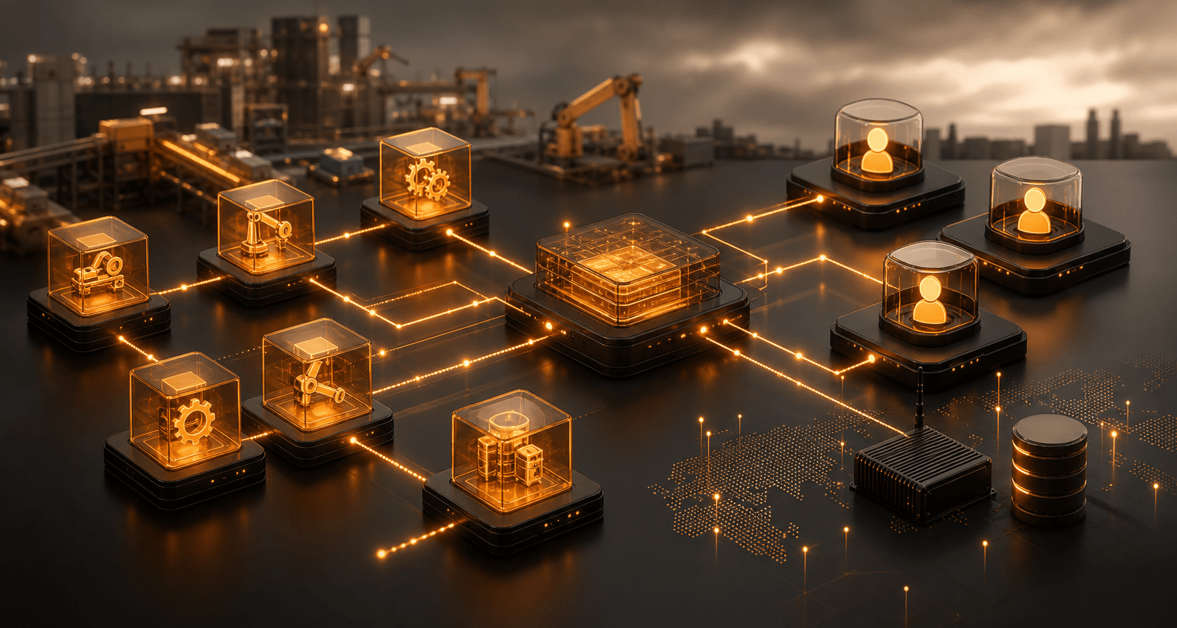 Connected agent workflow with human approval gates